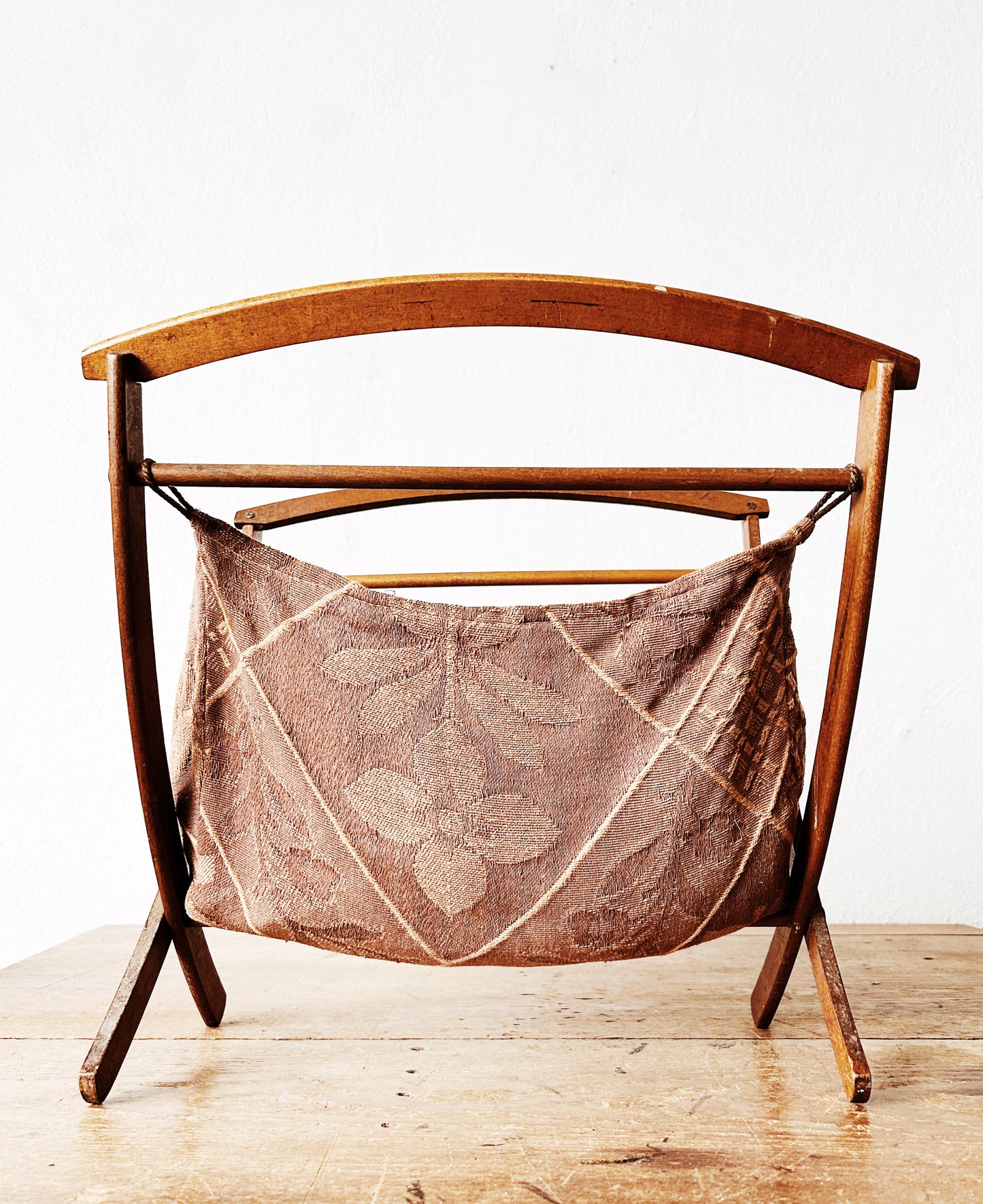 Antique Collapsible Knitting/Yarn Storage