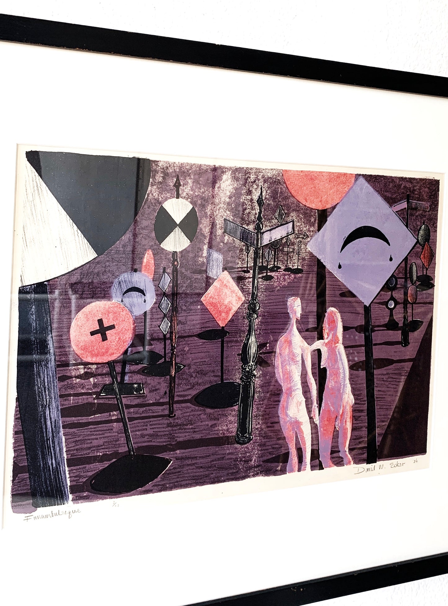 Mid Century Original Framed Art