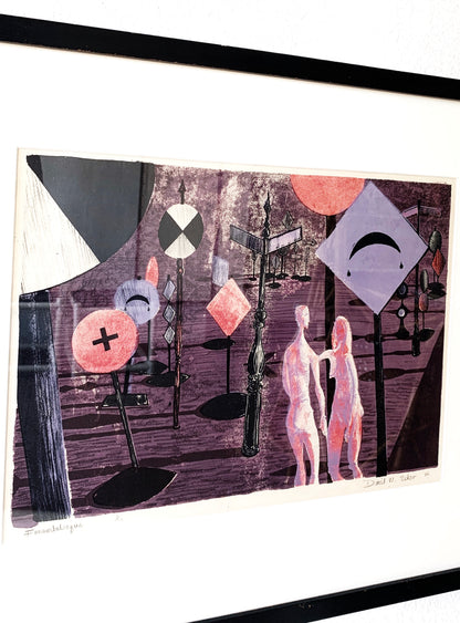 Mid Century Original Framed Art