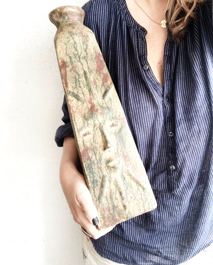 Tall Handmade Stoneware Art Pottery Vase