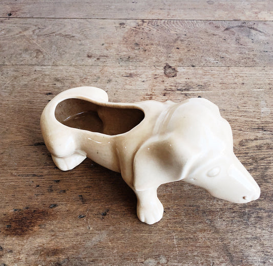 Vintage Dachshund Ceramic Planter