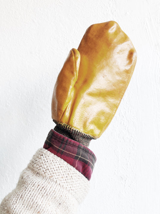 Vintage Pleather Work Mittens