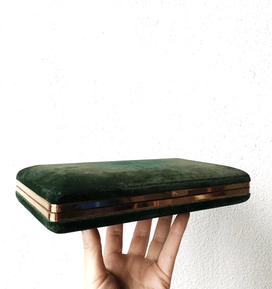 Slim vintage Velvet Jewelry Box