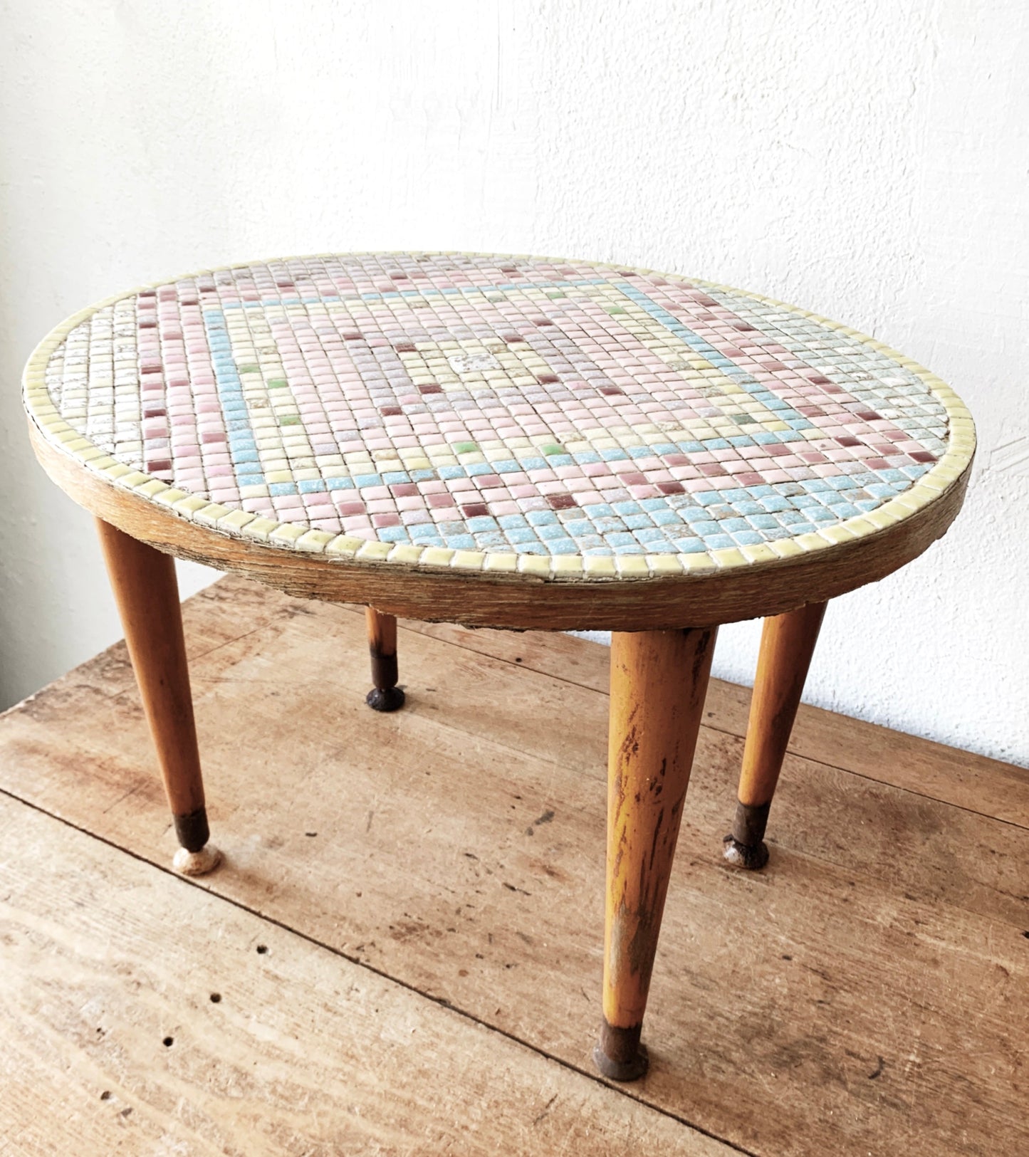 Mid Century Mosaic Tile Table
