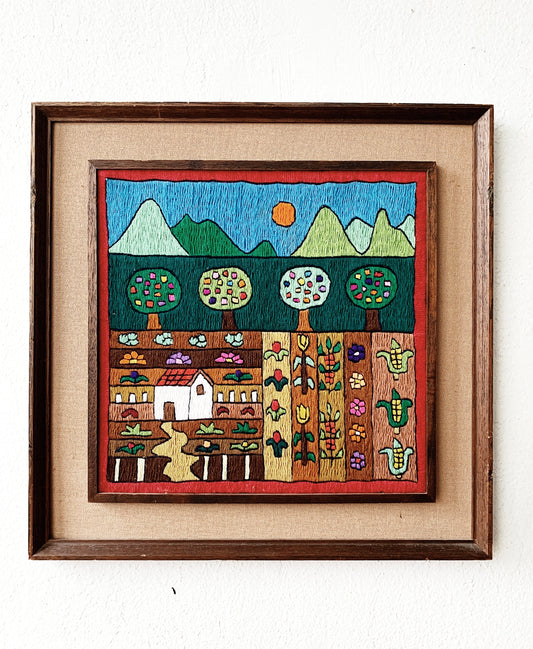 Vintage Framed Needlepoint