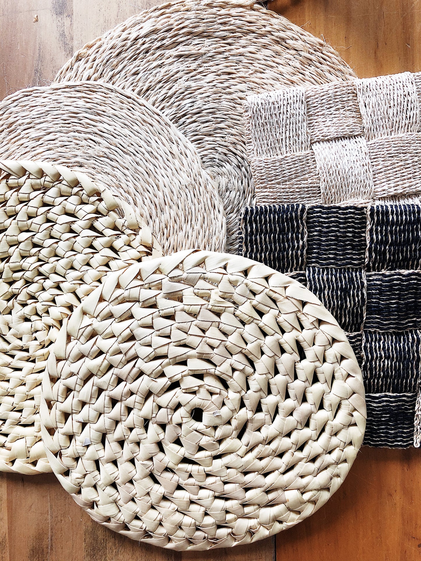 Vintage Woven Trivet Set