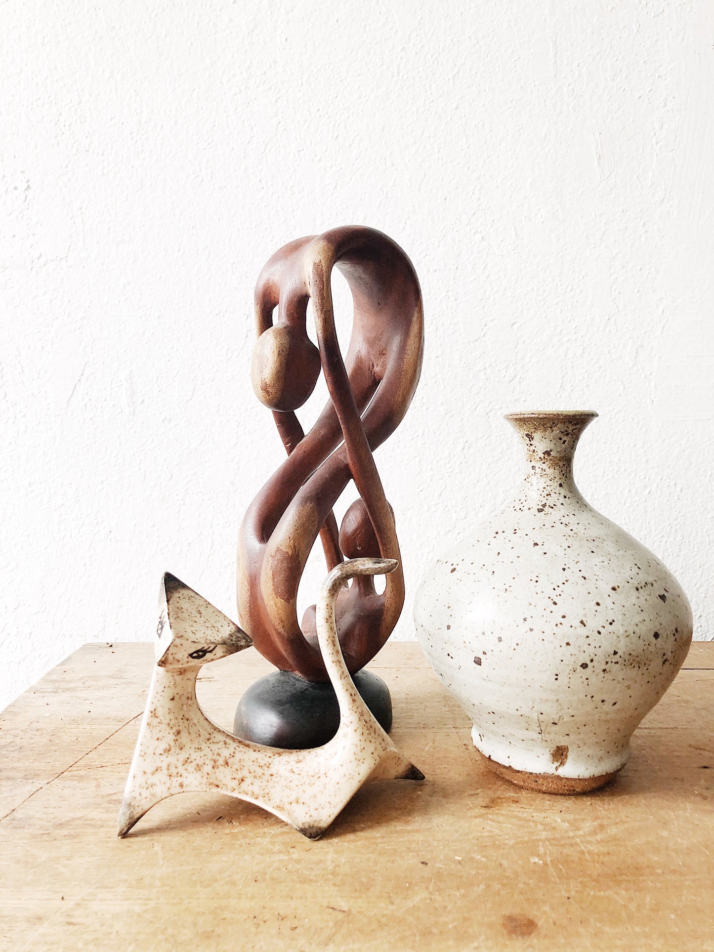 Vintage Infinity Carved Sculpture