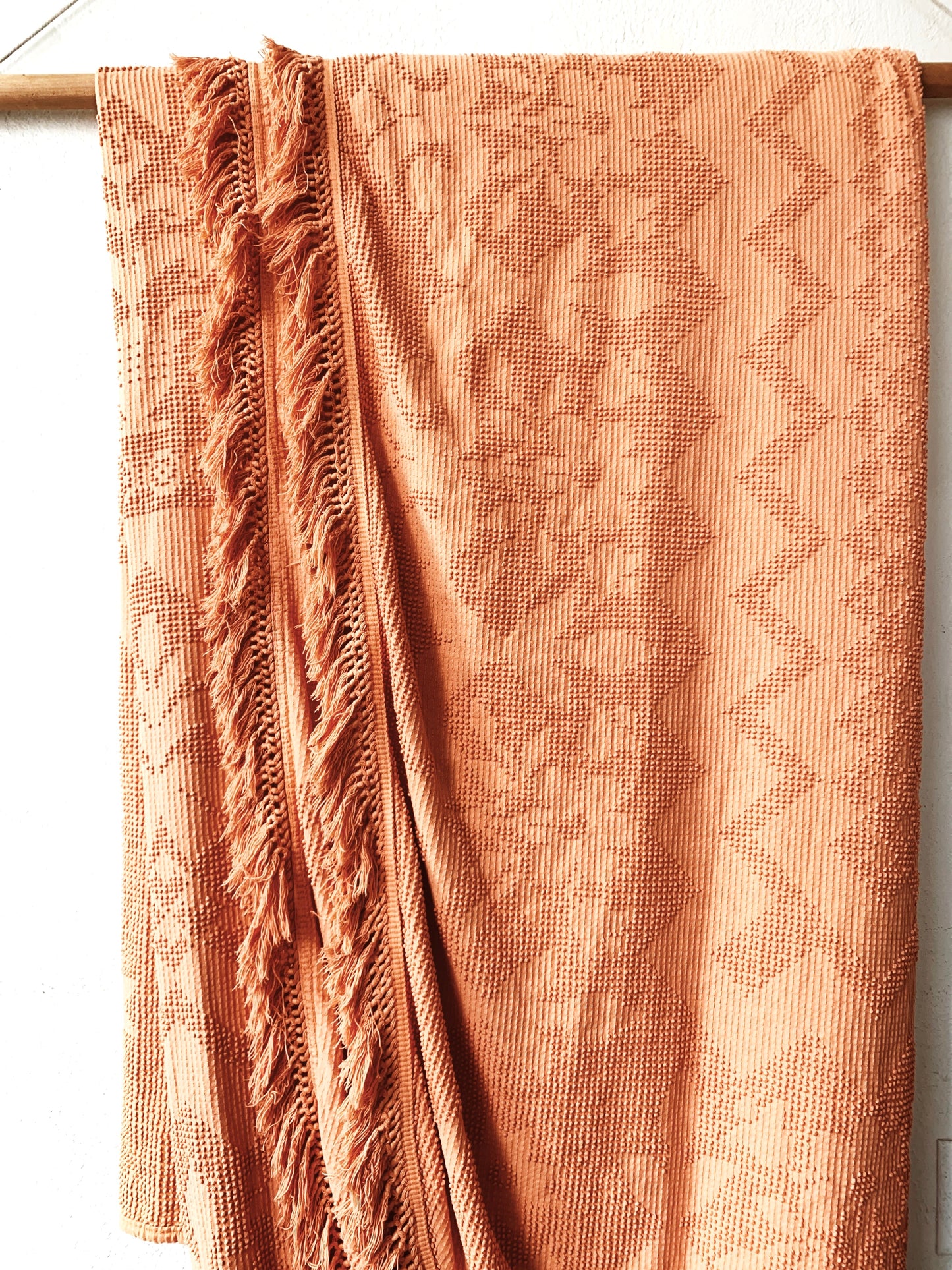 Vintage Queen Cotton Chenille Bedspread