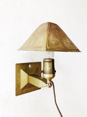 Art Deco Greist Brass Desk / Wall Lamp