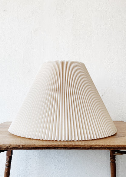 Large Vintage Pleated Lamp Shade