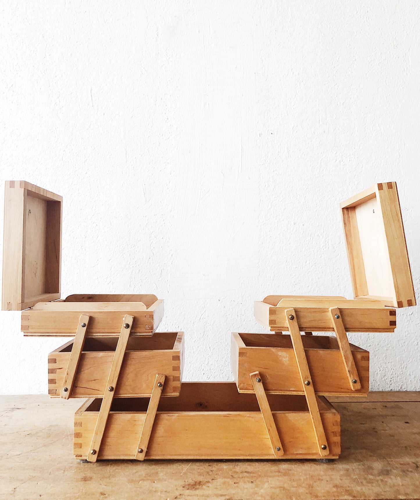 Vintage Expanding Sewing Box