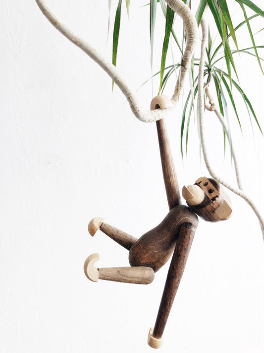 Mid Century Wood Monkey