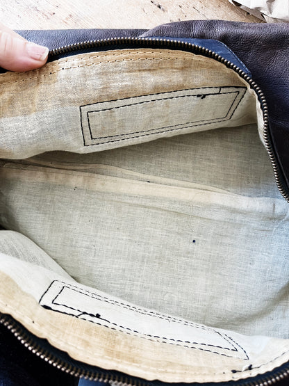 Vintage Leather Duffel Bag