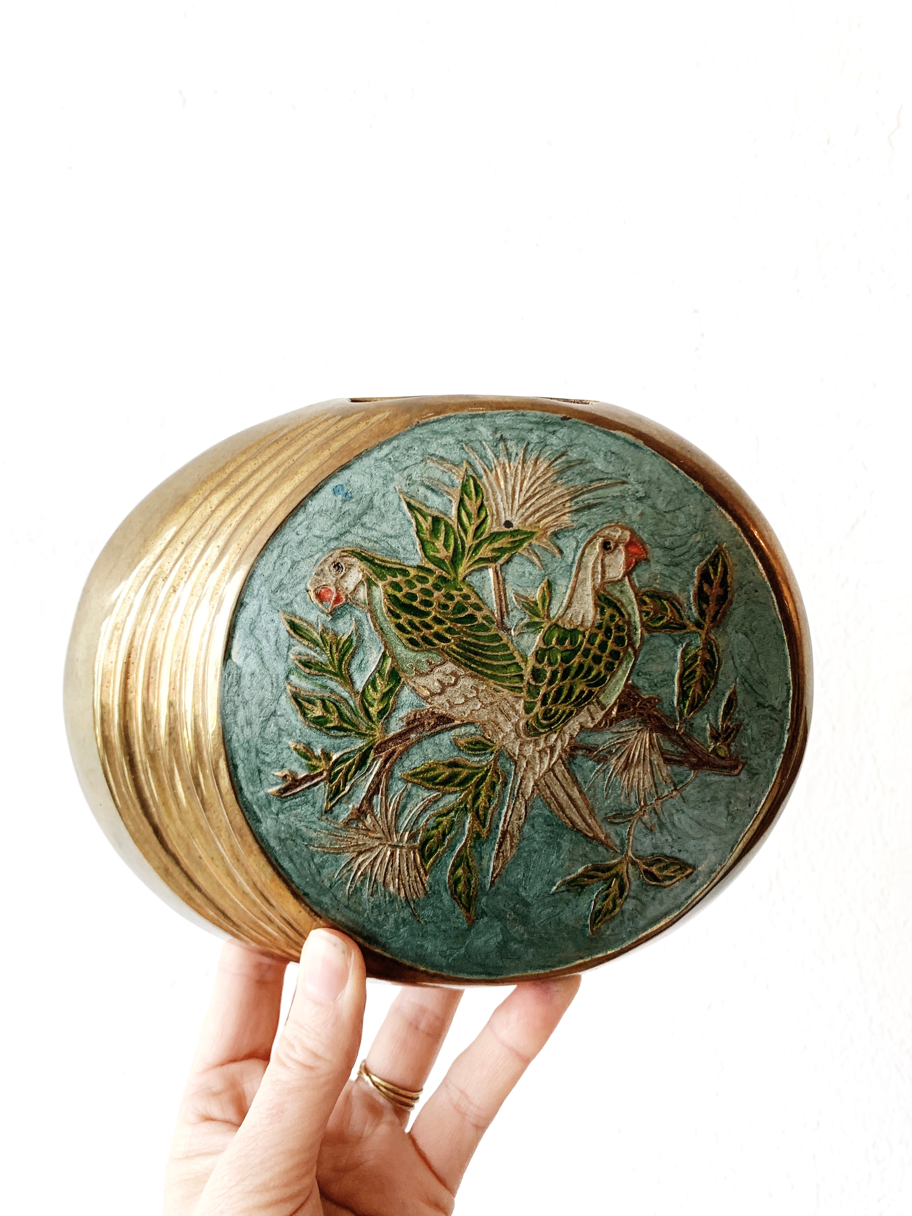 Vintage Brass Vase - Thumbnail 3