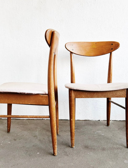 Mid Century Dining Chairs Set of Two