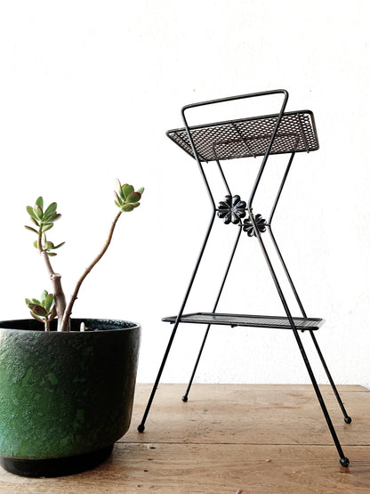 Mid Century Metal Plant Stand / Shelf
