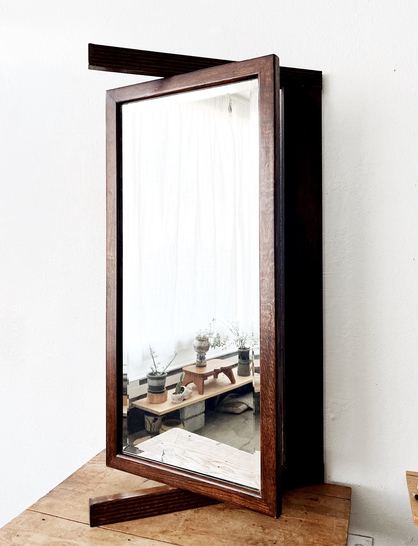 Antique Beveled Dresser Mirror