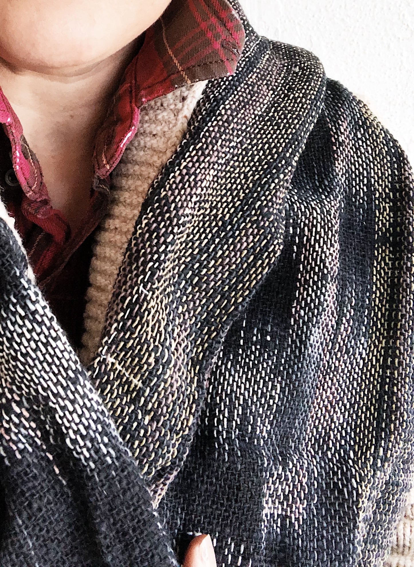 Vintage Homespun Ikat Textile