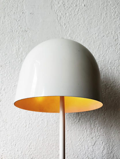 Vintage White Enamel Mushroom Lamp