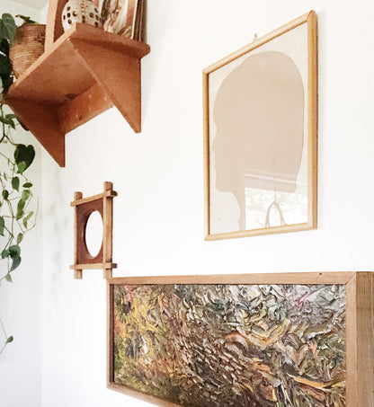 Wood Framed Abstract Oil Painting
