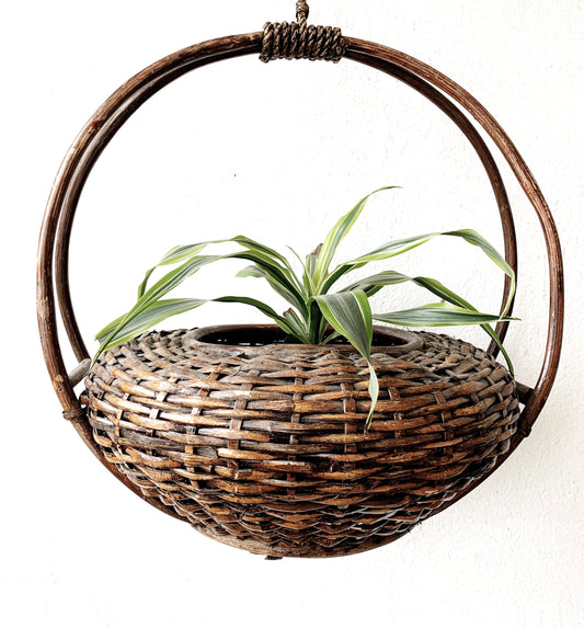 Vintage Hanging Basket Planter