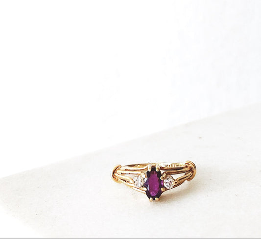 Vintage Ruby and Diamond Ring