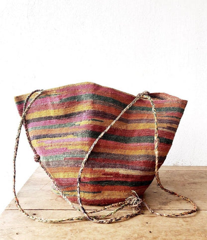 Vintage Shigra Basket Tote