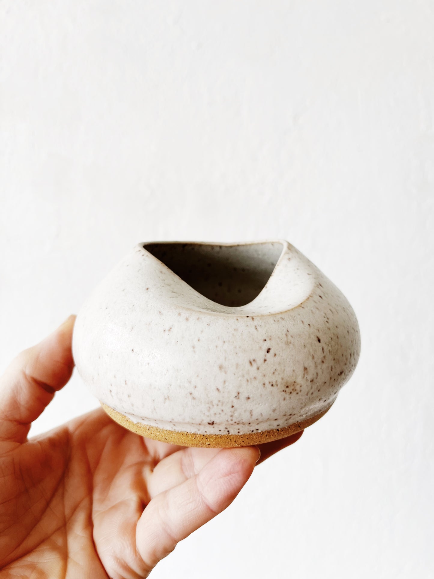 Handmade Ceramic Salt Cellar and Spoon