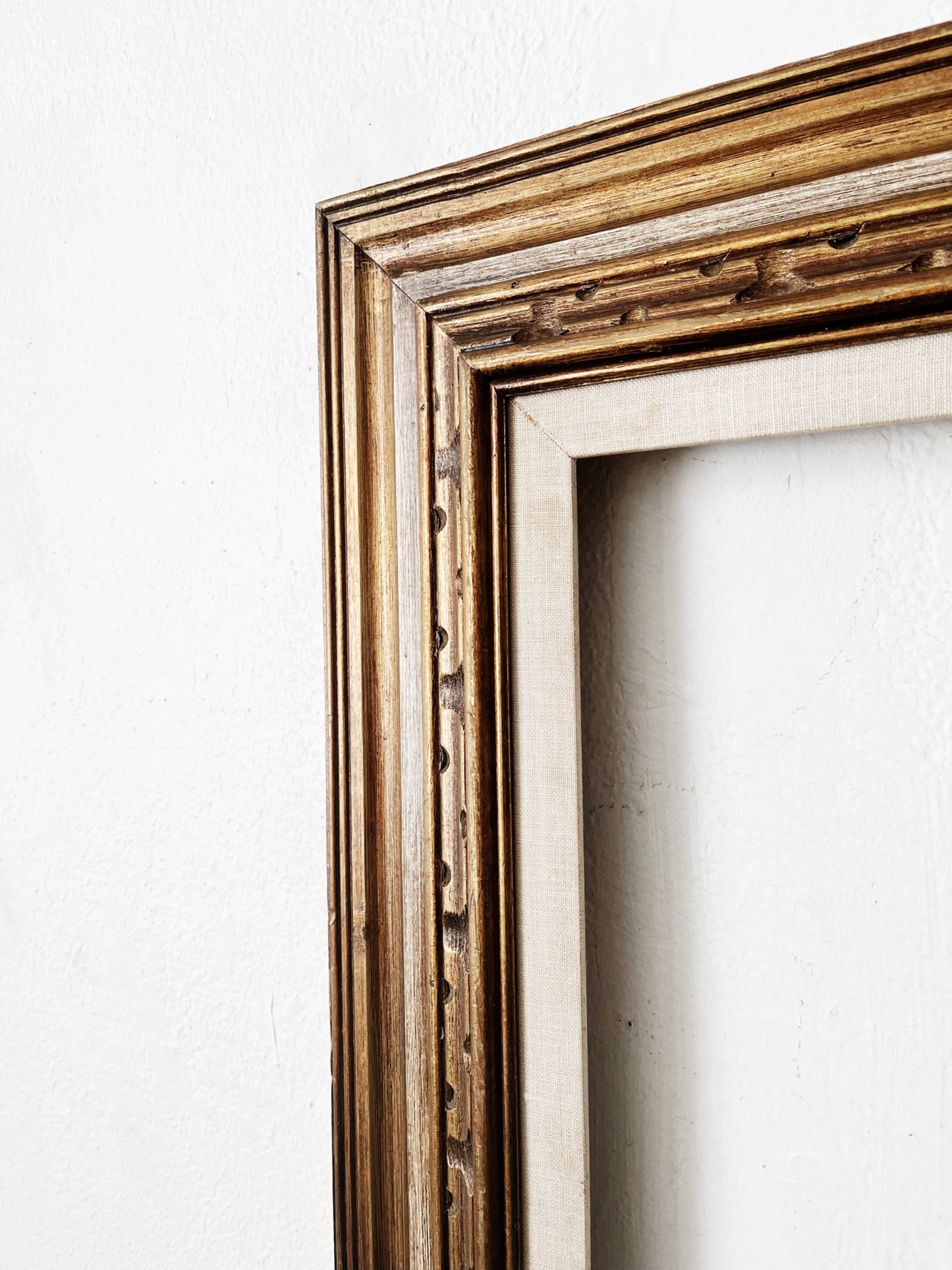 Large Mid Century Carved Wood Frame