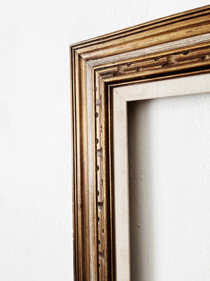 Large Mid Century Carved Wood Frame