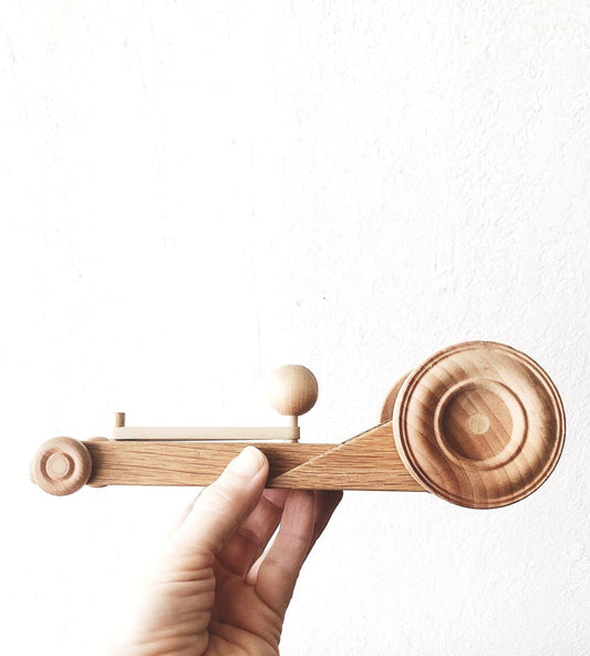 Wooden Elastic Powered Race Car