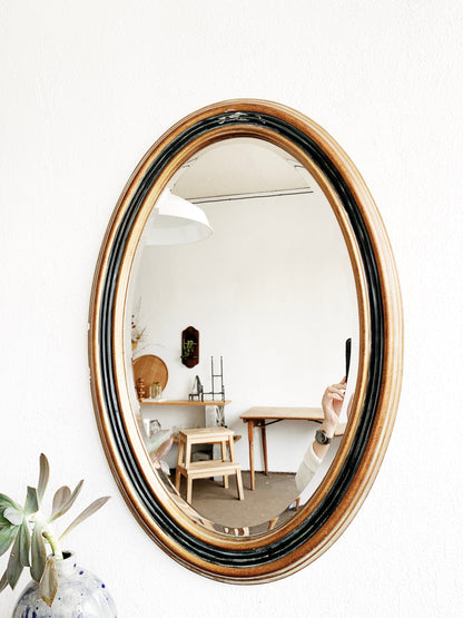 Large Beveled Oval Mirror
