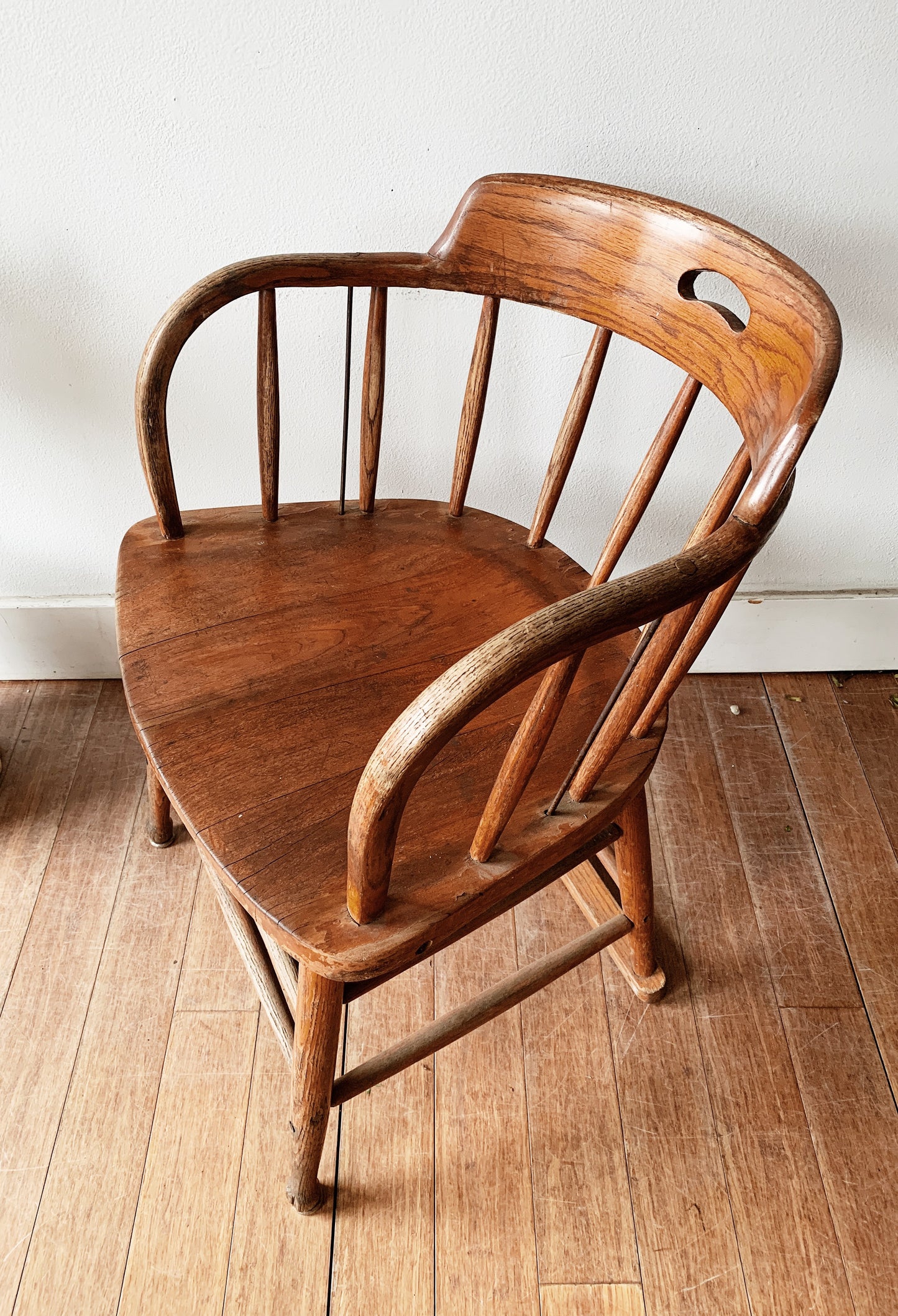 Vintage Oak Captains Chair