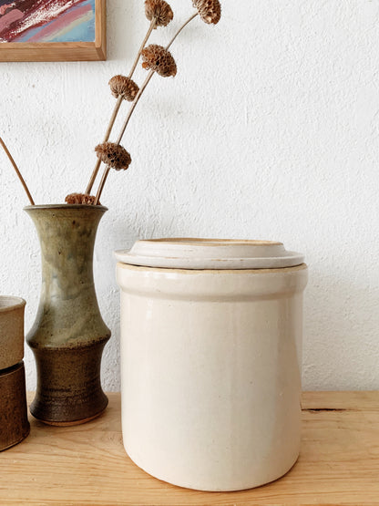 Antique Salt Glazed Fermenting Crock