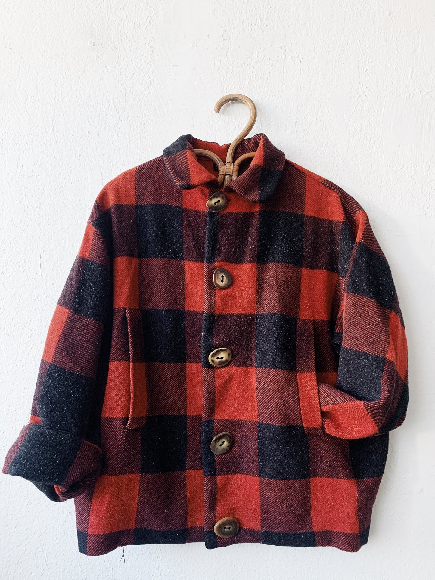 Vintage Wool Buffalo Plaid Jacket