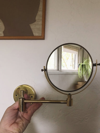 Vintage Brass Wall Mirror