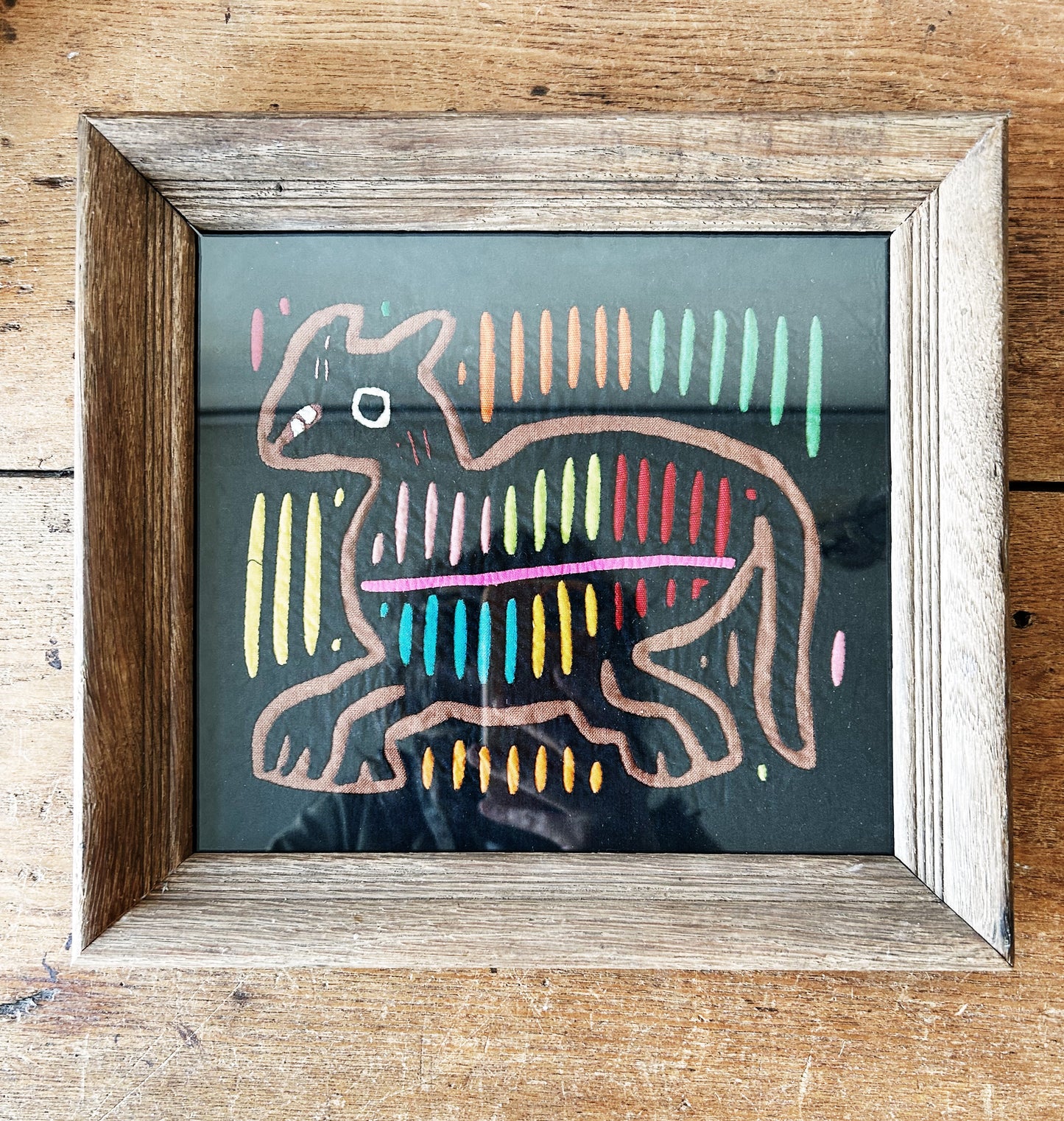 Vintage Framed Mola Textile