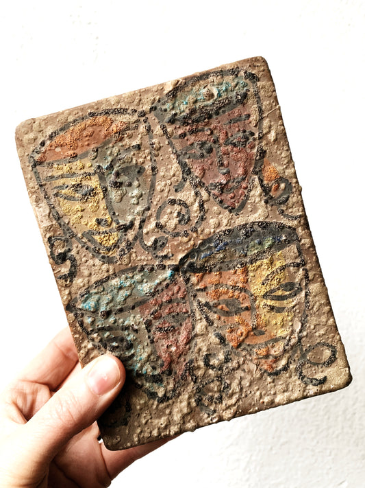 Vintage Hand Painted Faces Box Italy