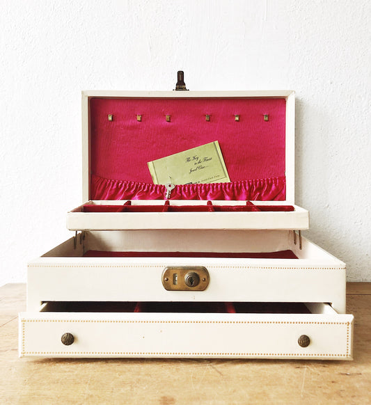 Vintage Jewelry Box with Key