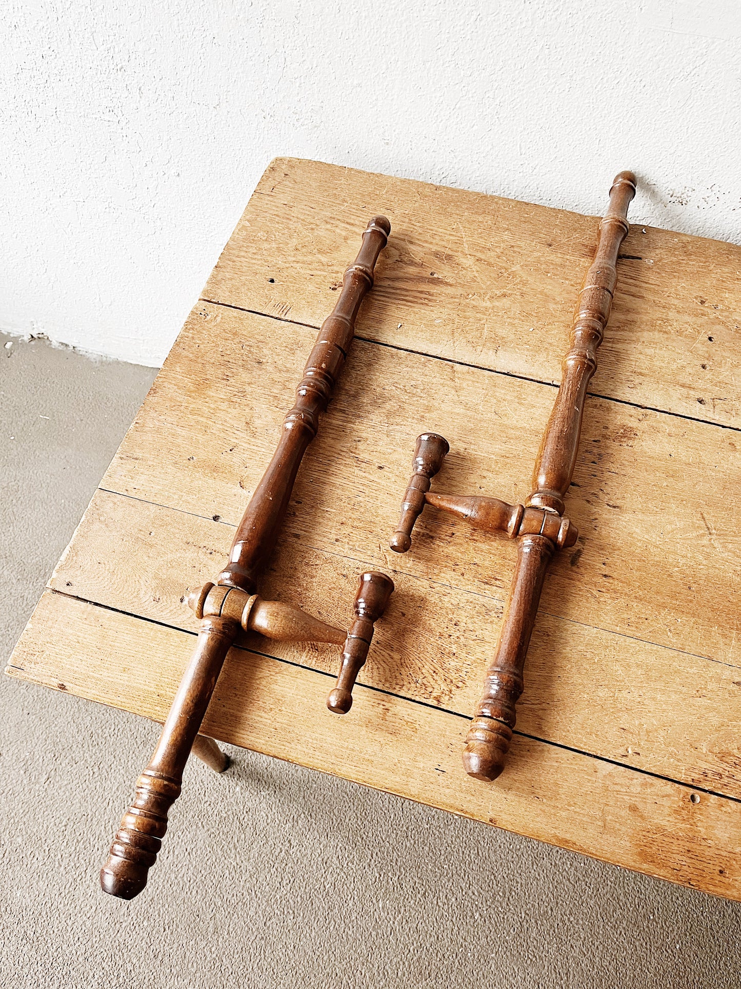 Wood Candlestick Sconce