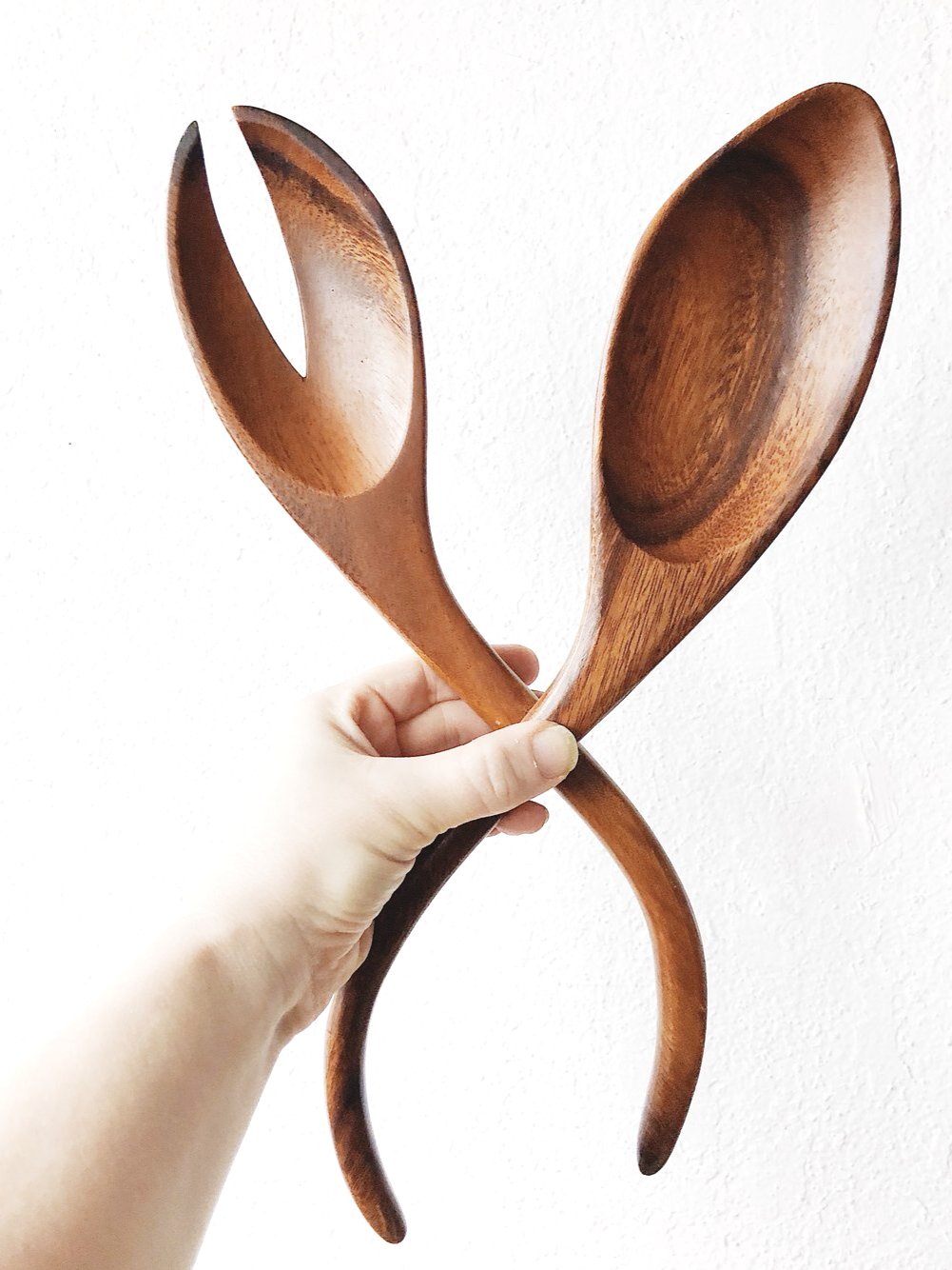 Handmade Vintage Teak Servers