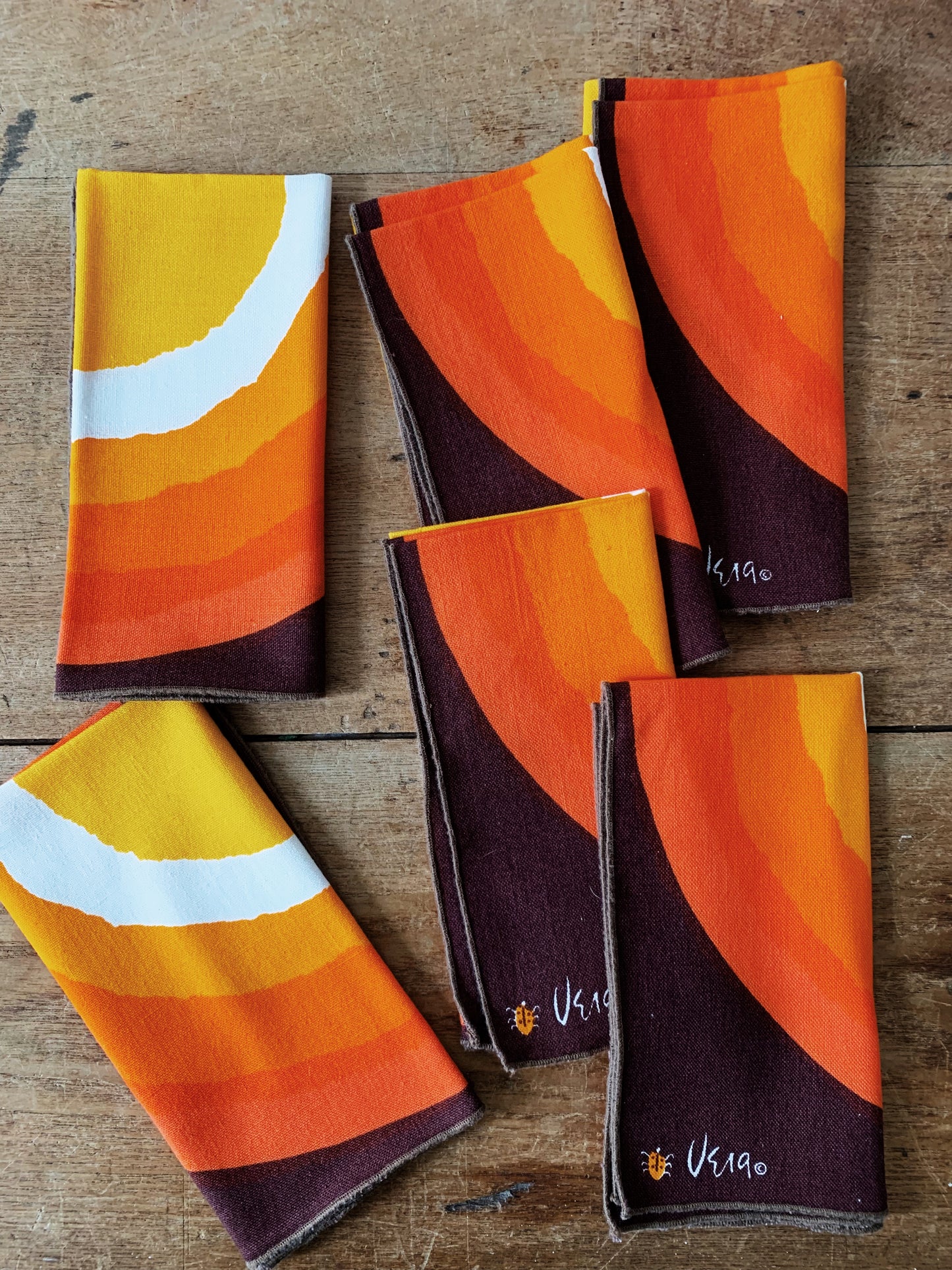 Vintage Vera Cloth Napkins Set of Six