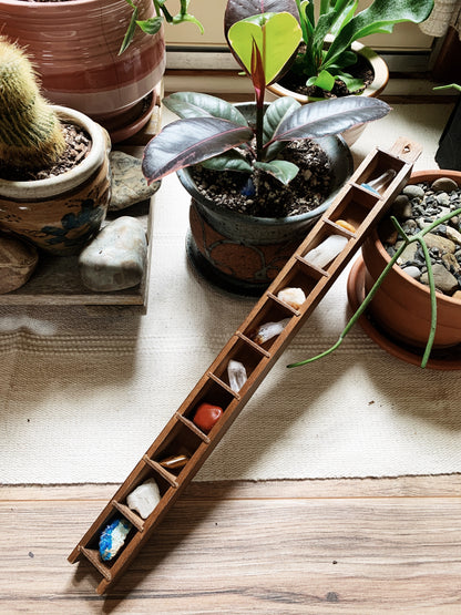 Vintage Hanging Wood Curio Cubby Shelf