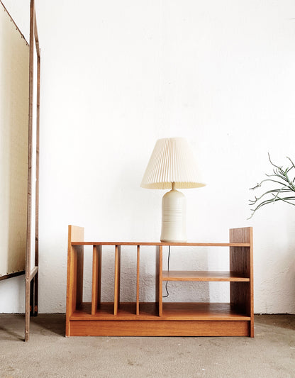 Mid Century Teak Media Shelf Danish