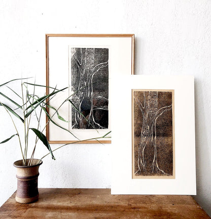 Vintage 1960s Matted Original Engraving