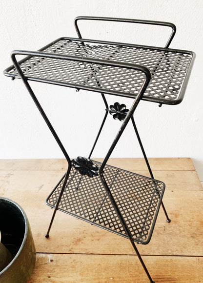 Mid Century Metal Plant Stand / Shelf