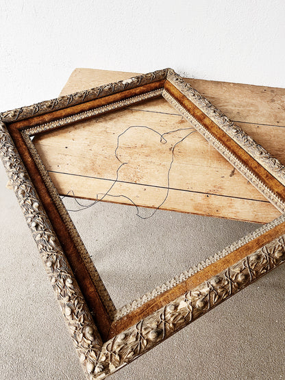 Large Antique Carved Wood Frame