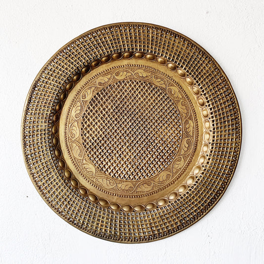 Large Vintage Brass Tray