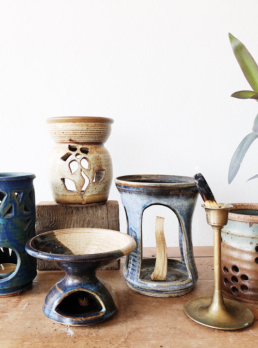 Vintage Stoneware Luminary