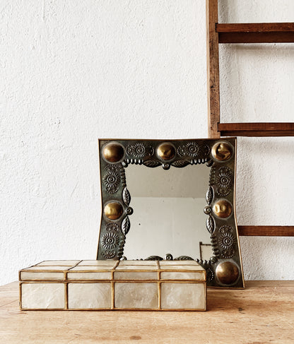 Pressed Tin Mirror Mexico
